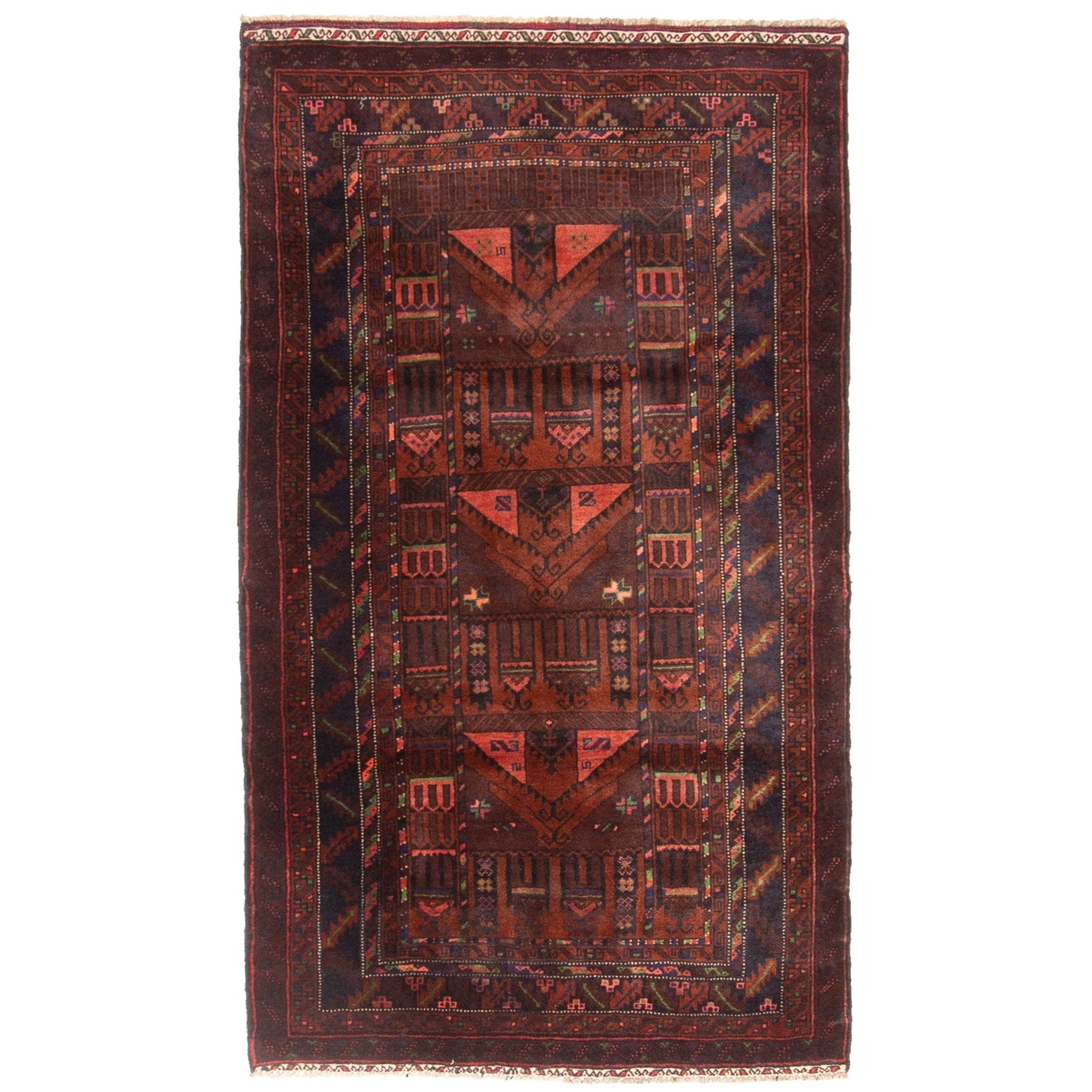 Ecarpetgallery Hand Knotted Teimani Dark Brown Wool Rug 211 X 50