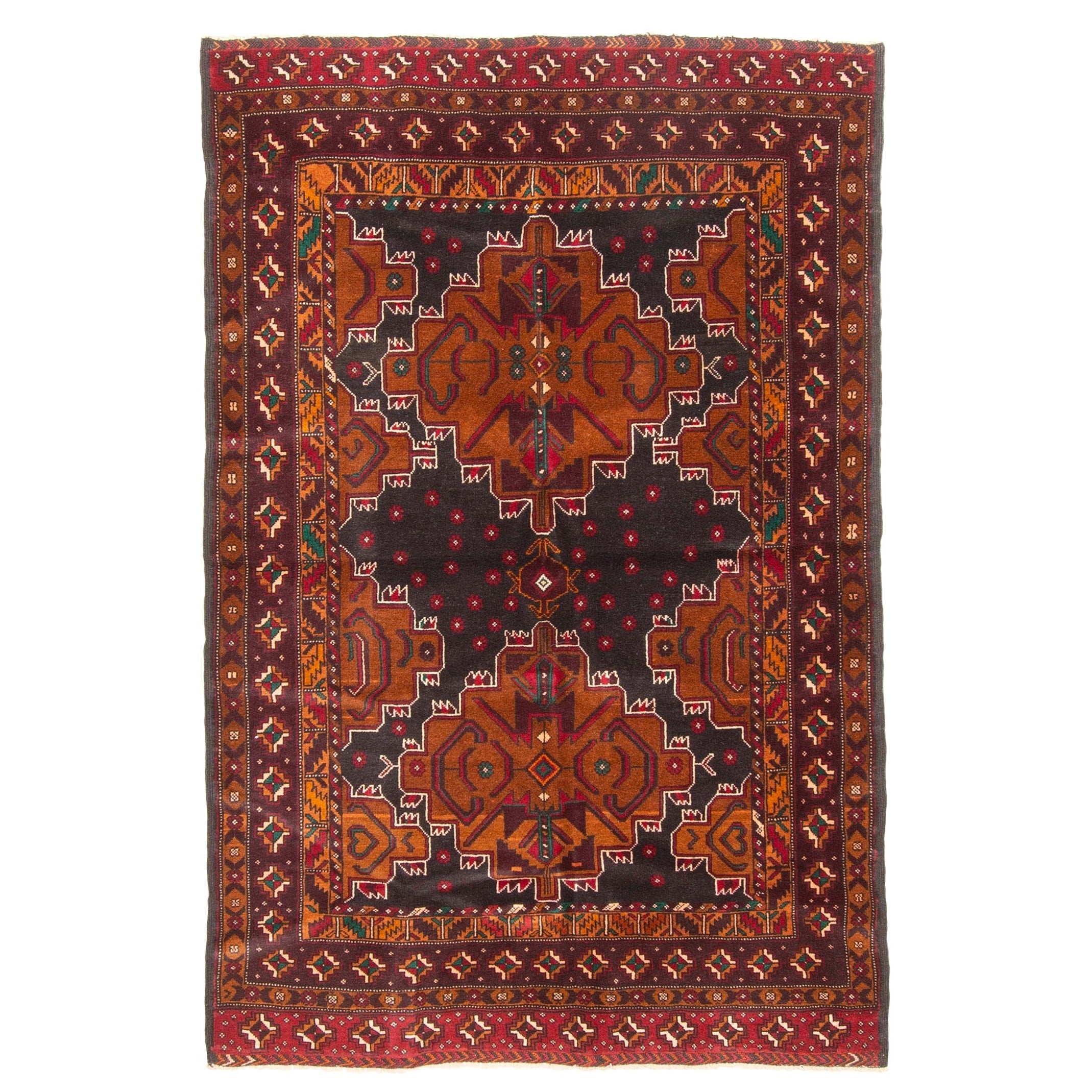 Ecarpetgallery Hand Knotted Teimani Dark Brown Wool Rug 311 X 61