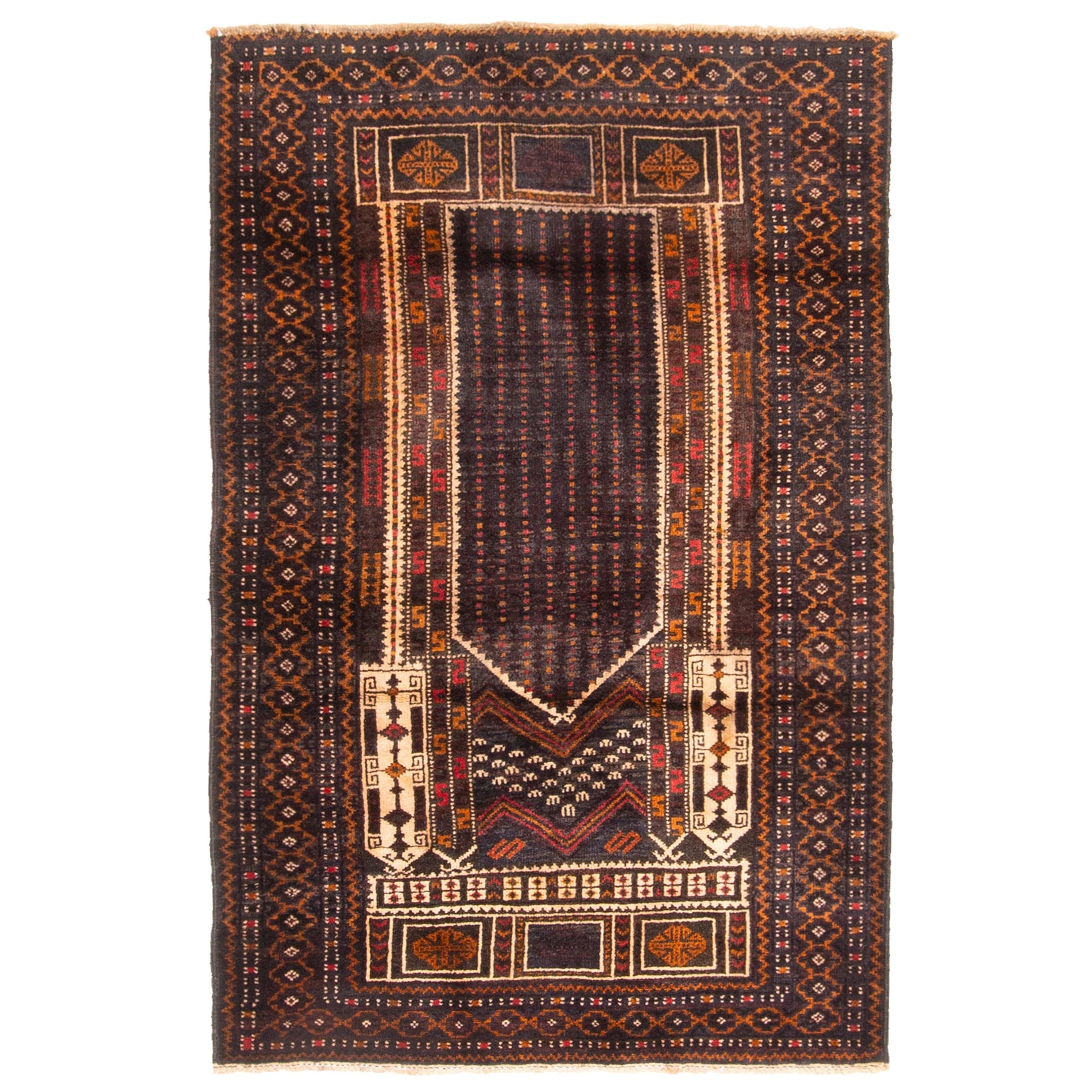 Ecarpetgallery Hand Knotted Teimani Dark Brown Wool Rug 211 X 47