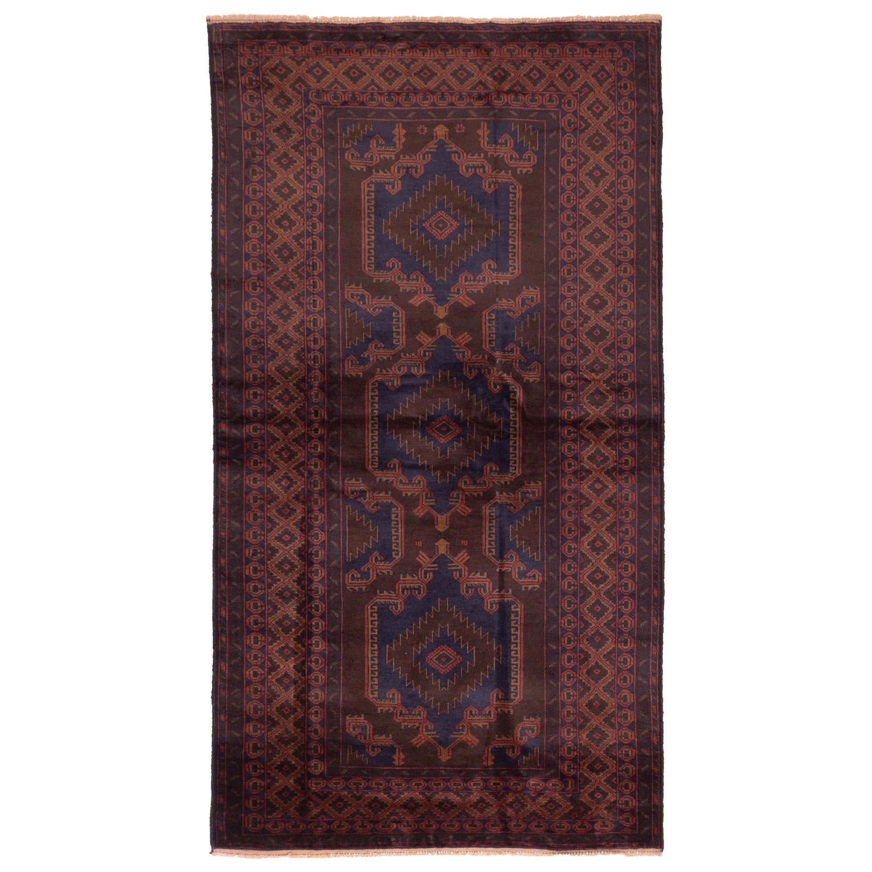 Ecarpetgallery Hand Knotted Teimani Dark Brown Wool Rug 42 X 710