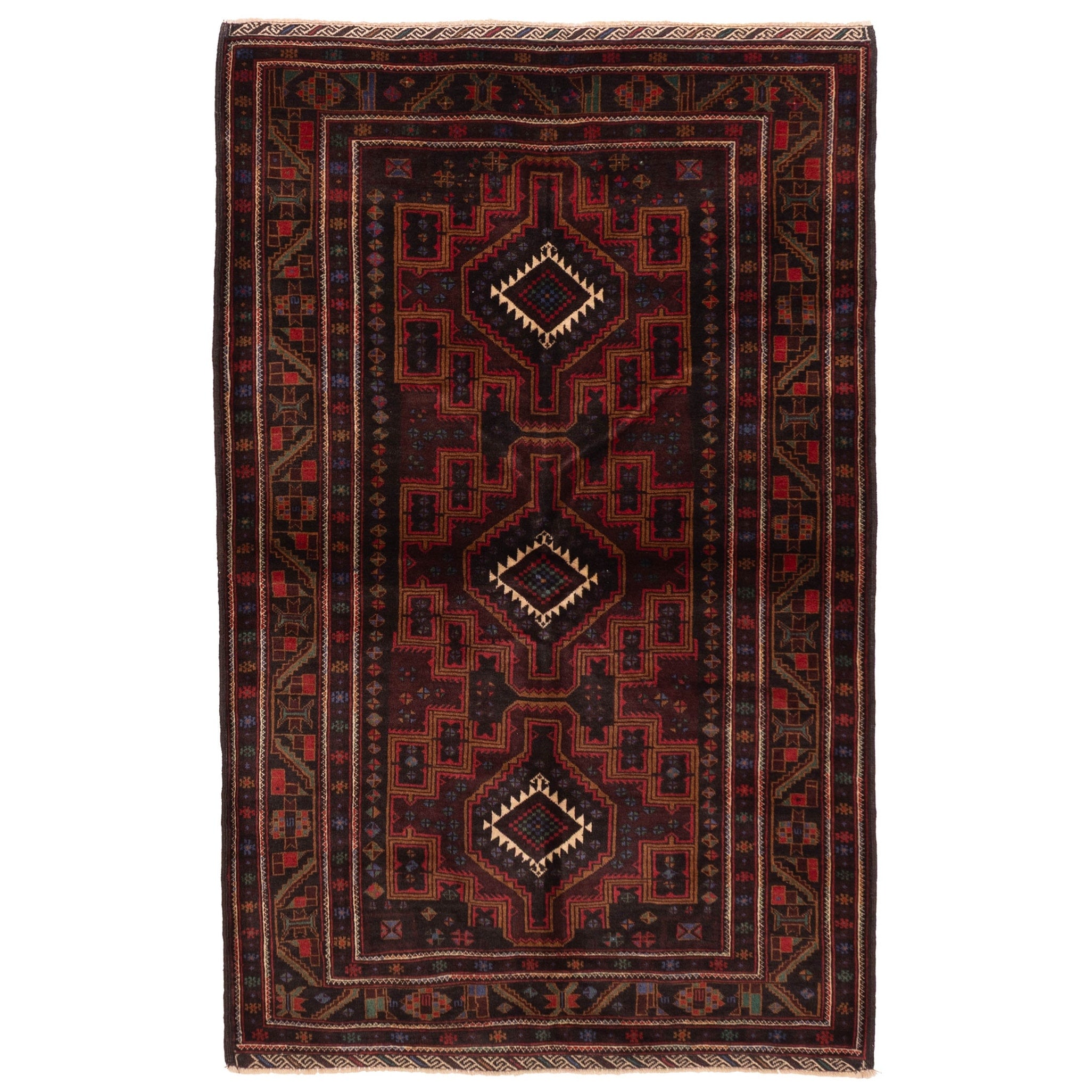 Ecarpetgallery Hand Knotted Teimani Dark Brown Wool Rug 41 X 67