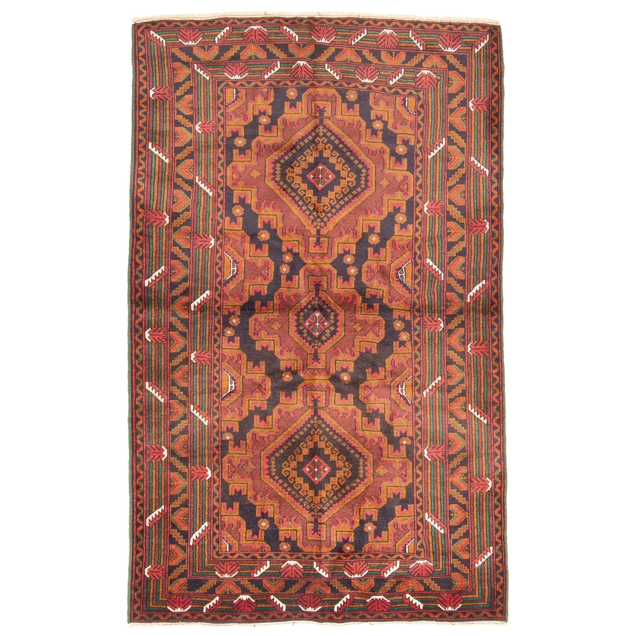 Ecarpetgallery Hand Knotted Teimani Dark Brown Wool Rug 40 X 66