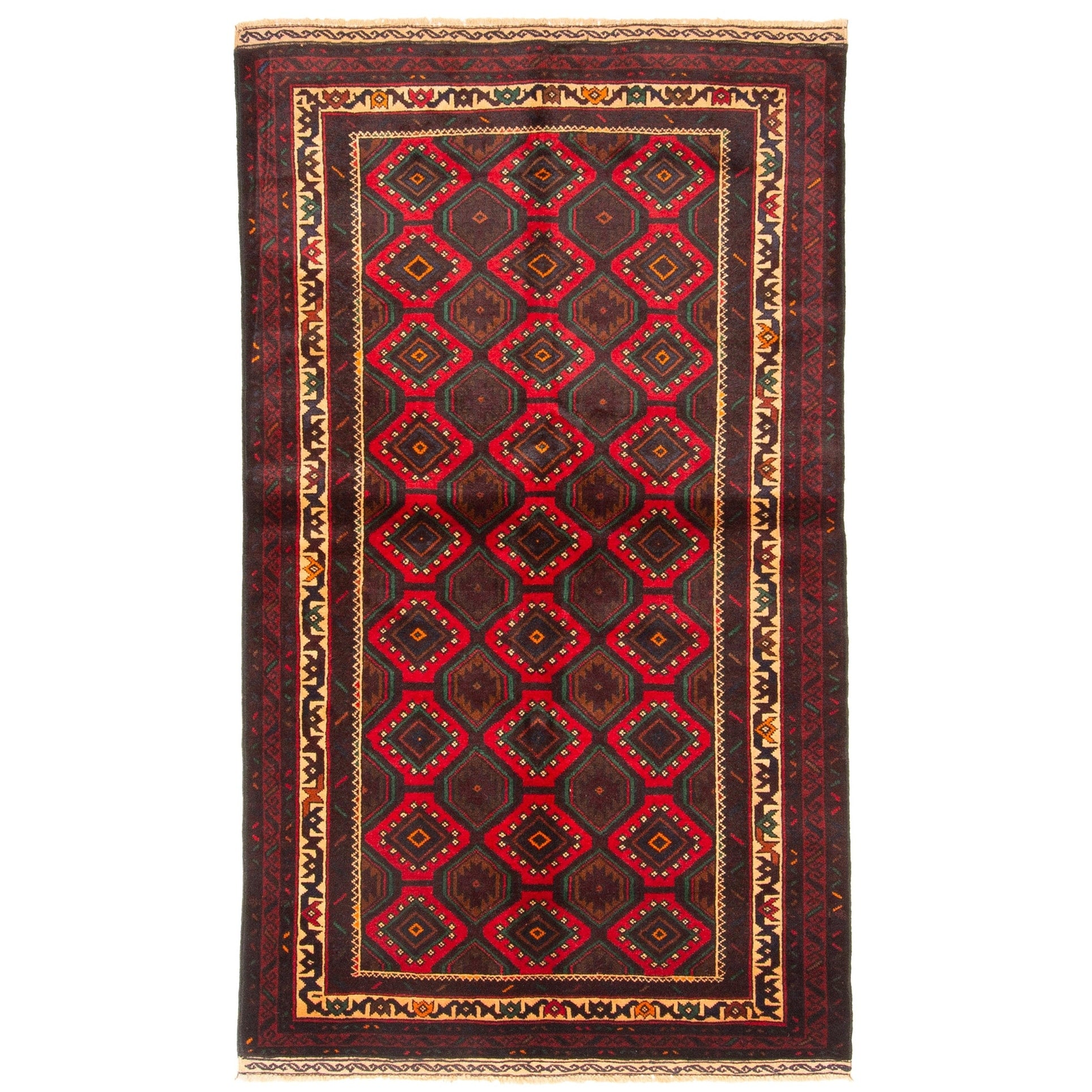Ecarpetgallery Hand Knotted Teimani Dark Brown Wool Rug 37 X 61
