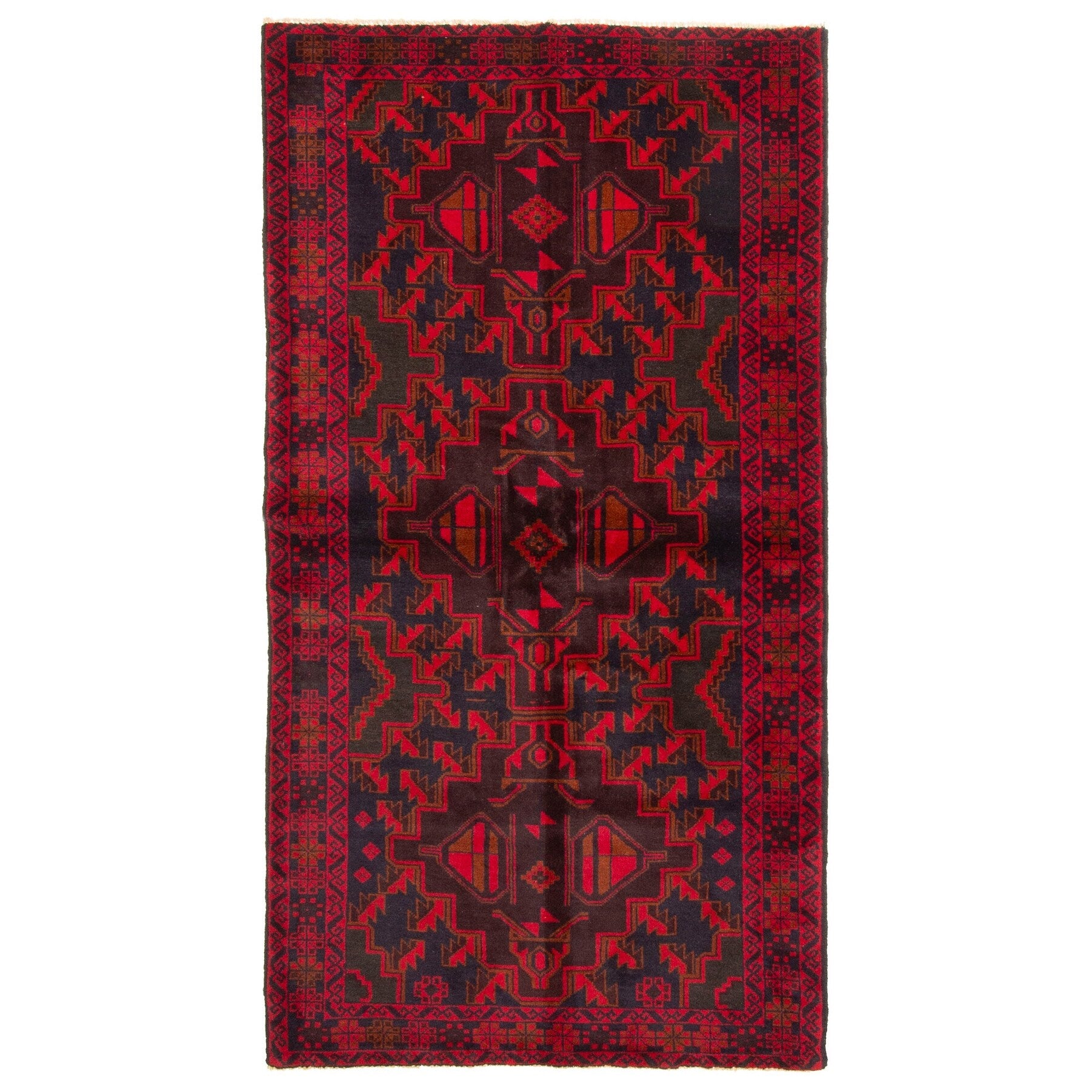 Ecarpetgallery Hand Knotted Teimani Dark Brown Wool Rug 37 X 68