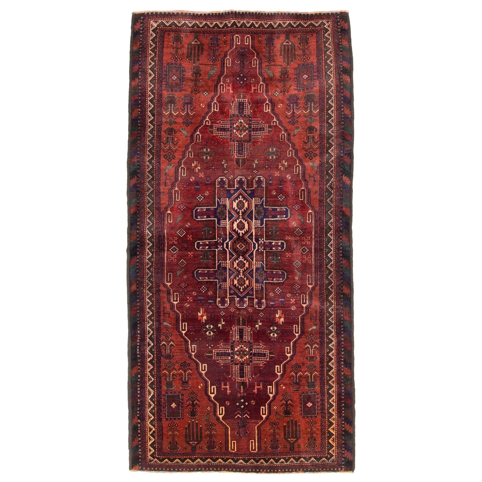 Ecarpetgallery Hand Knotted Teimani Dark Brown Wool Rug 38 X 77