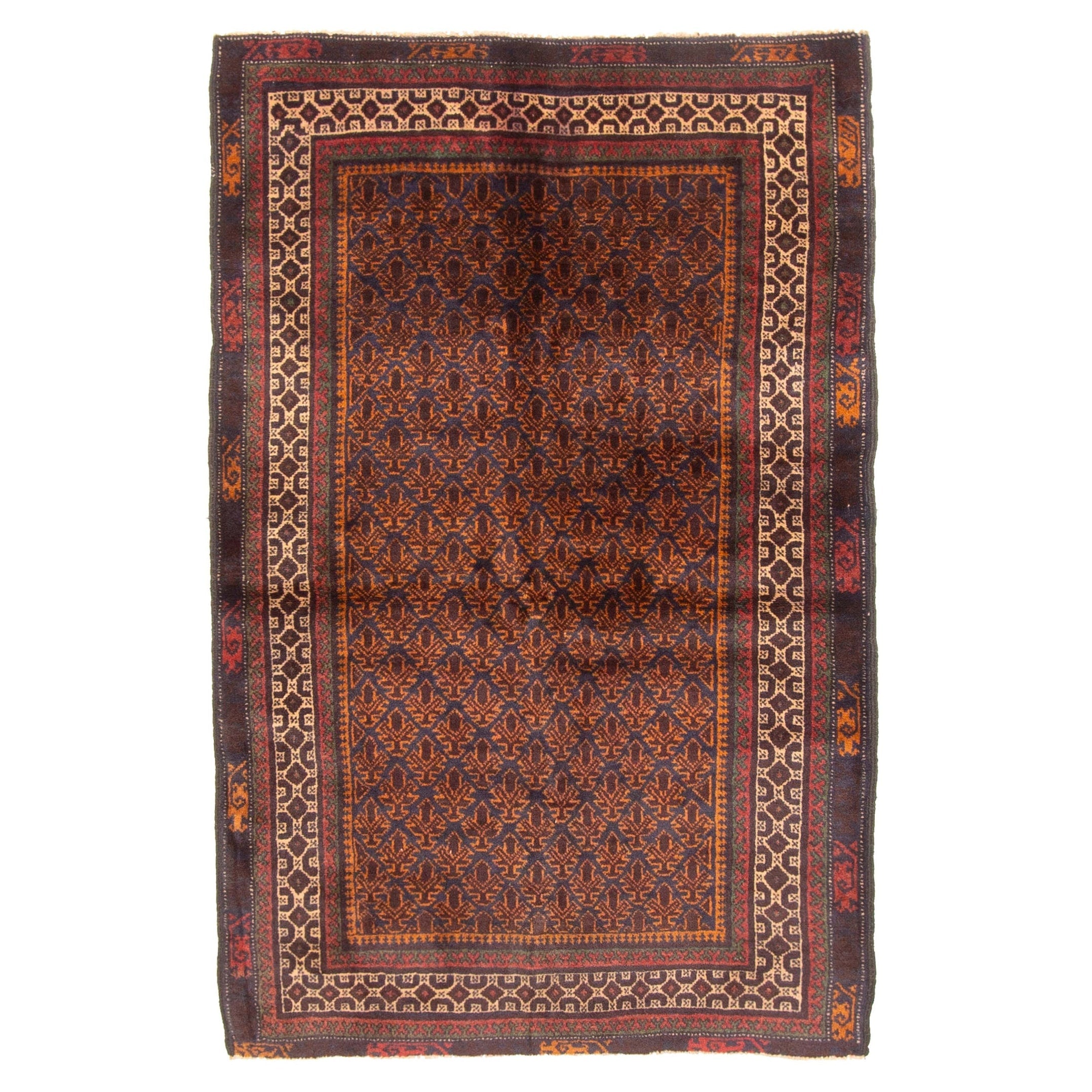 Ecarpetgallery Hand Knotted Teimani Dark Brown Wool Rug 35 X 52