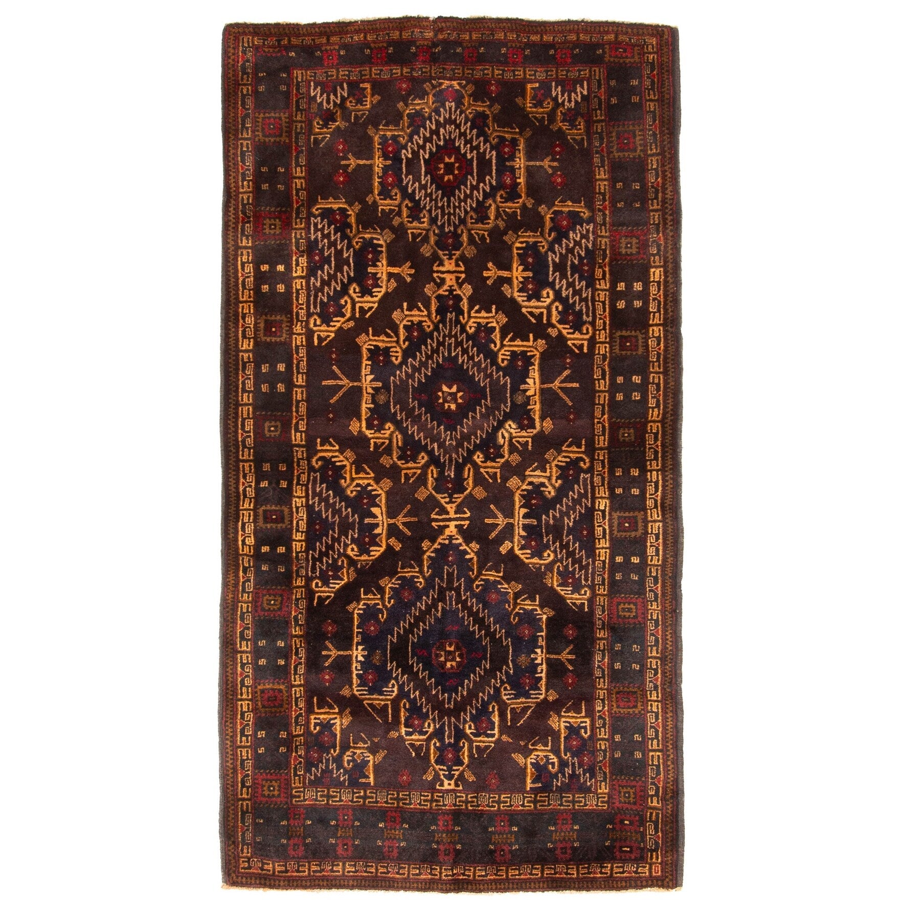 Ecarpetgallery Hand Knotted Teimani Dark Brown Wool Rug 38 X 611