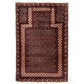 Ecarpetgallery Hand Knotted Teimani Dark Burgundy Wool Rug 30 X 47