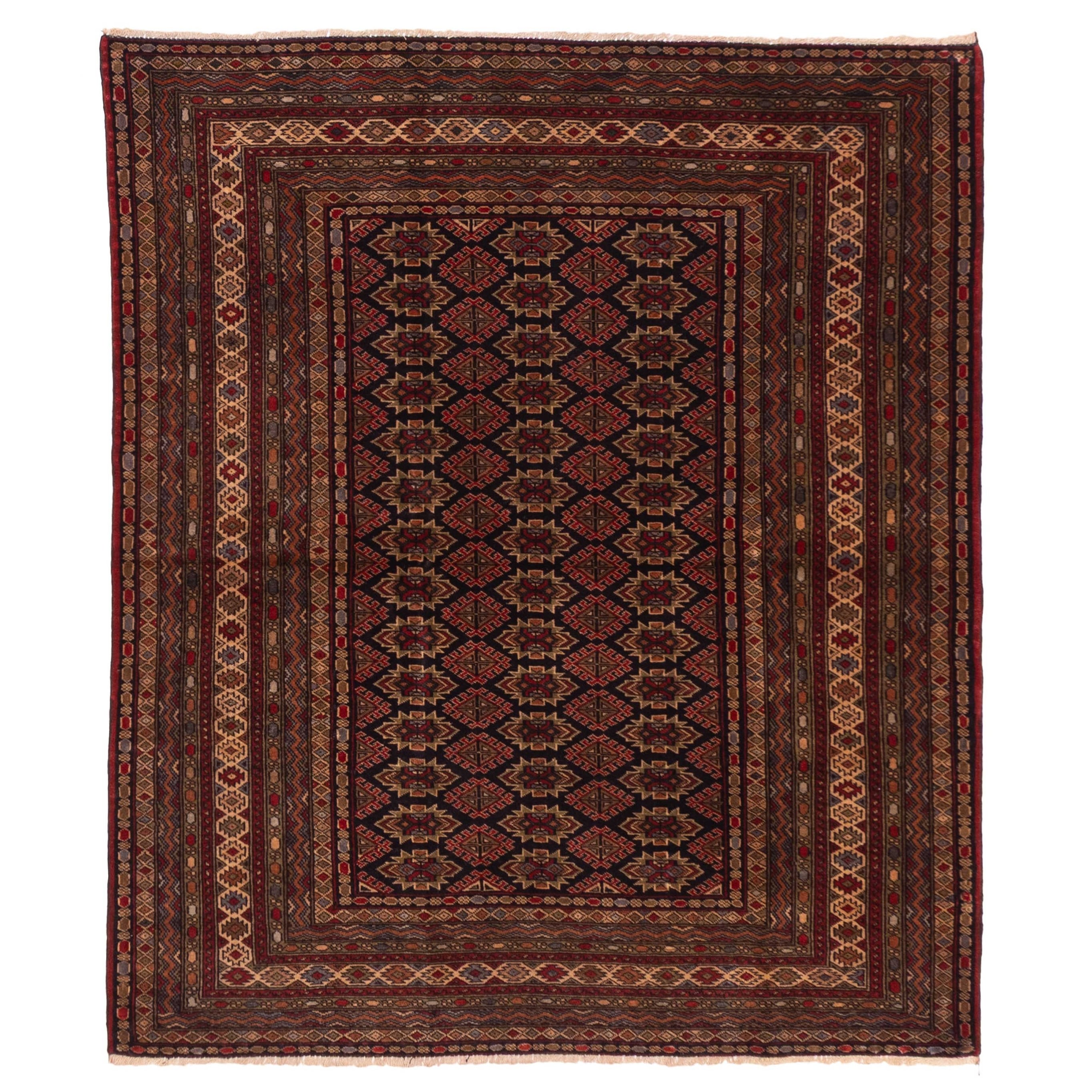 Ecarpetgallery Hand Knotted Teimani Dark Navy Wool Rug 43 X 52