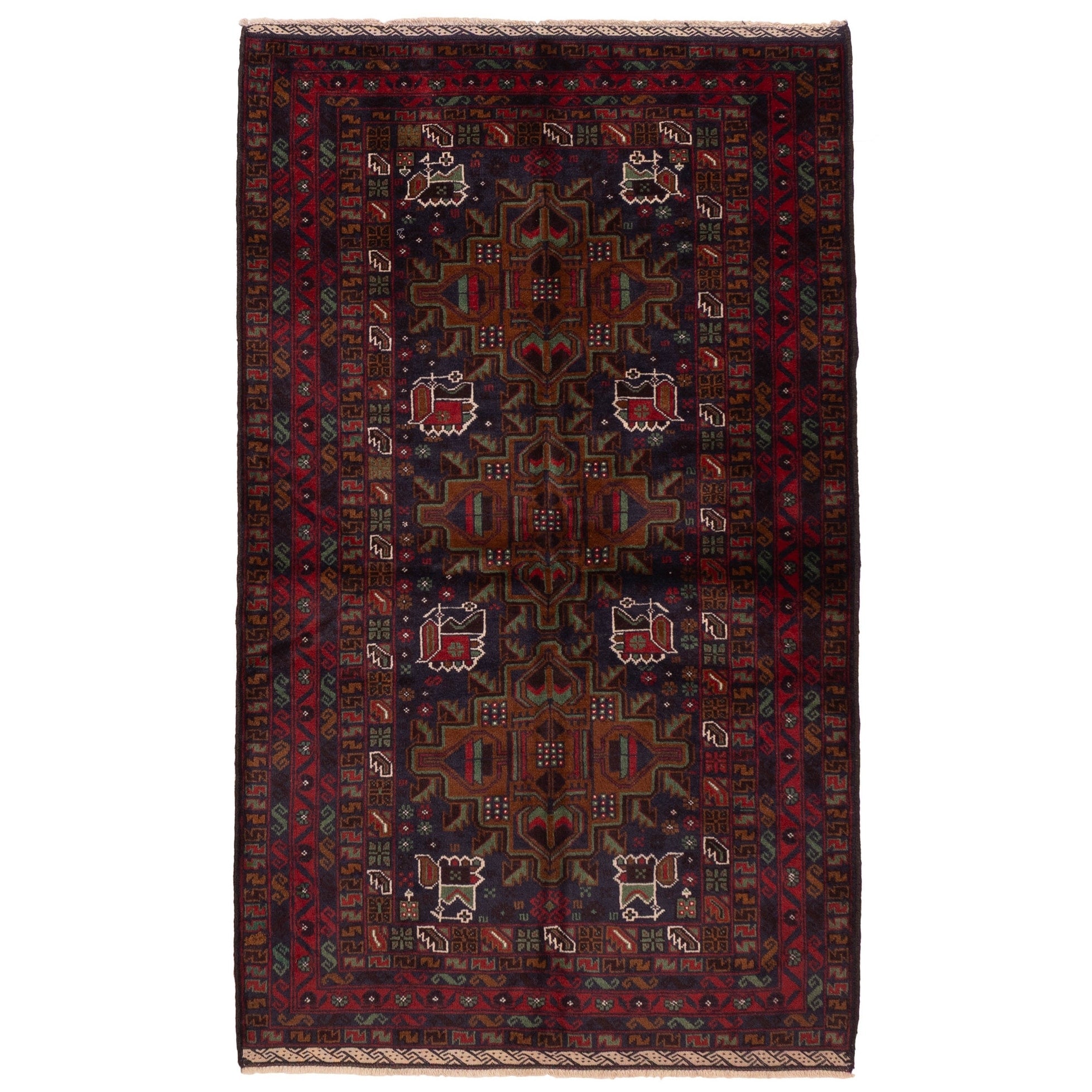 Ecarpetgallery Hand Knotted Teimani Dark Navy Wool Rug 38 X 66