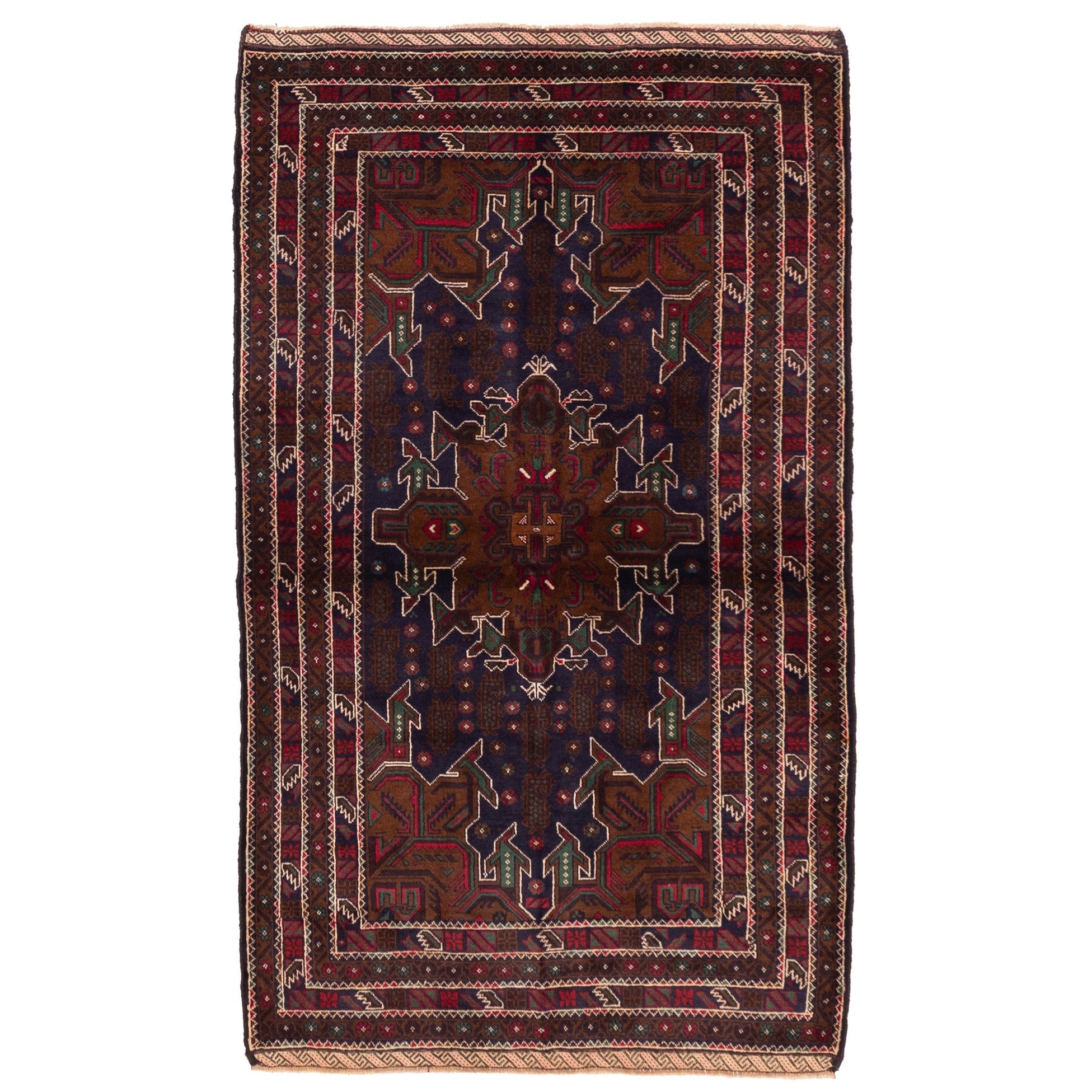 Ecarpetgallery Hand Knotted Teimani Dark Navy Wool Rug 38 X 65