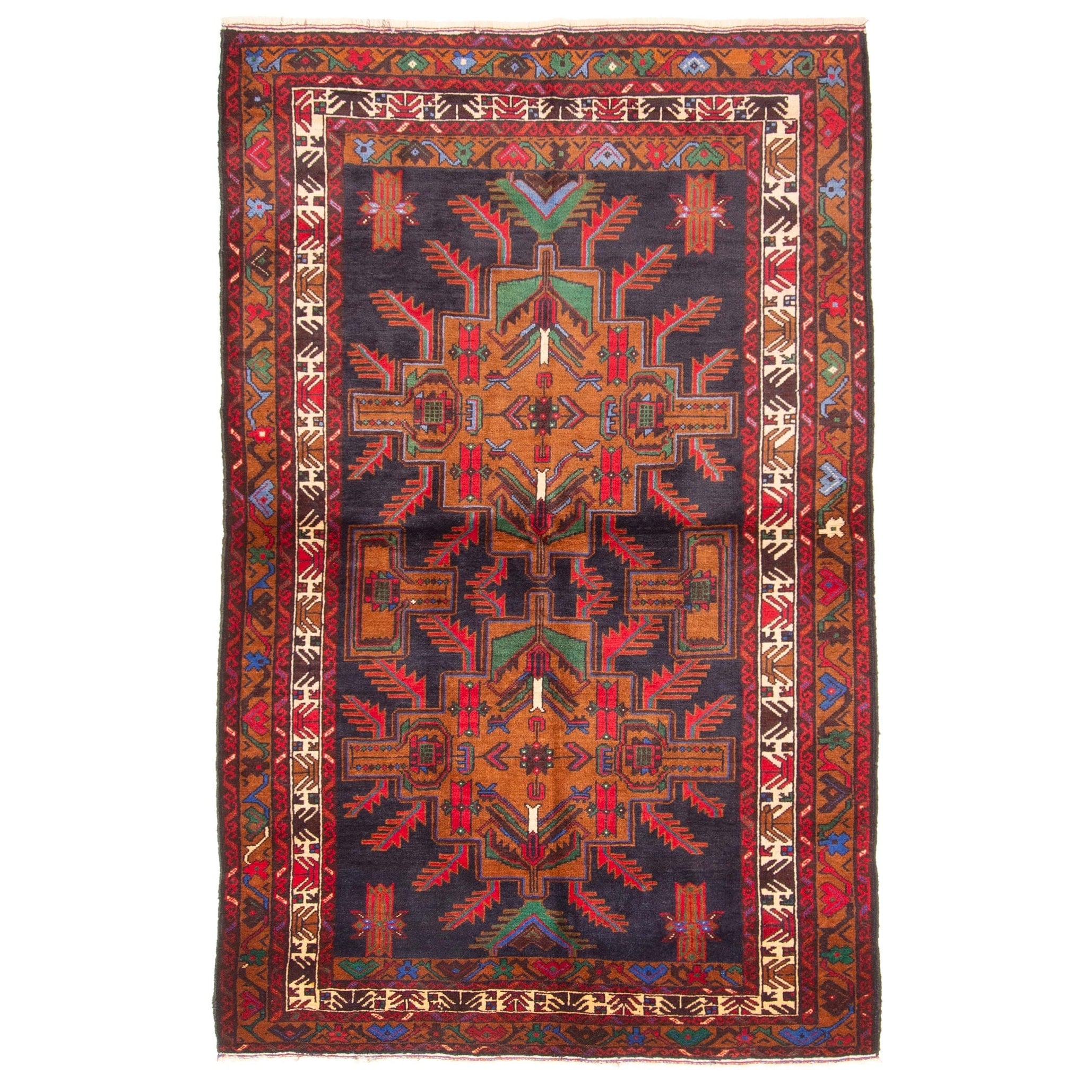 Ecarpetgallery Hand Knotted Teimani Dark Navy Wool Rug 40 X 64