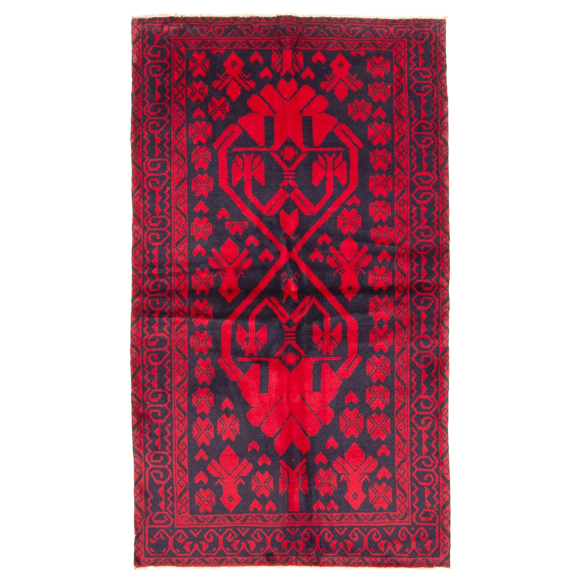 Ecarpetgallery Hand Knotted Teimani Dark Navy Wool Rug 37 X 65