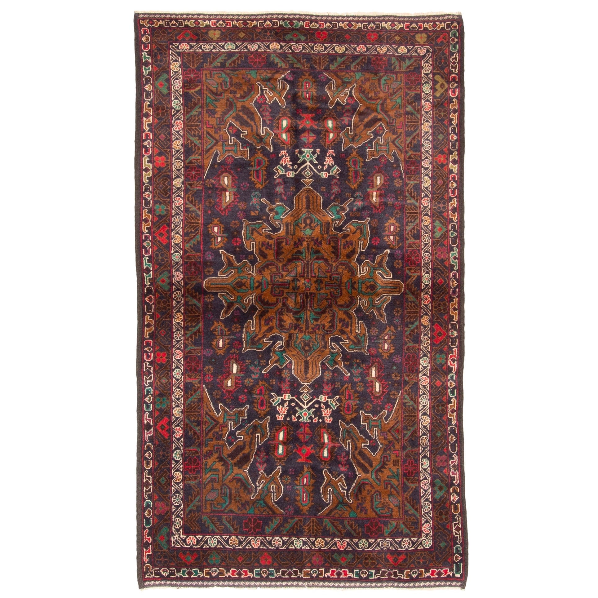 Ecarpetgallery Hand Knotted Teimani Dark Navy Wool Rug 38 X 68