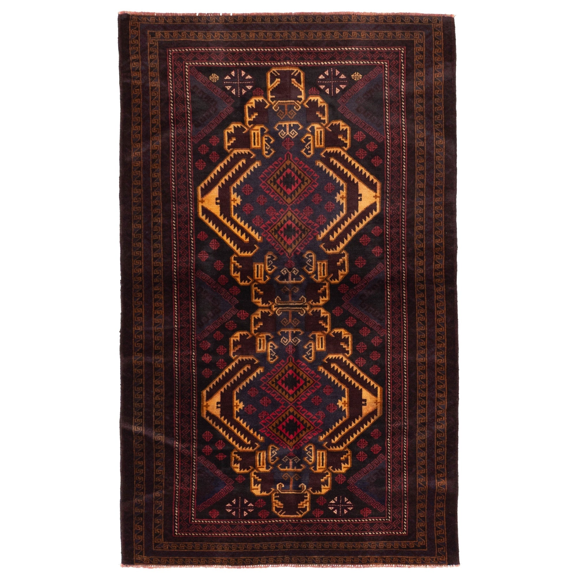 Ecarpetgallery Hand Knotted Teimani Dark Navy Wool Rug 311 X 67