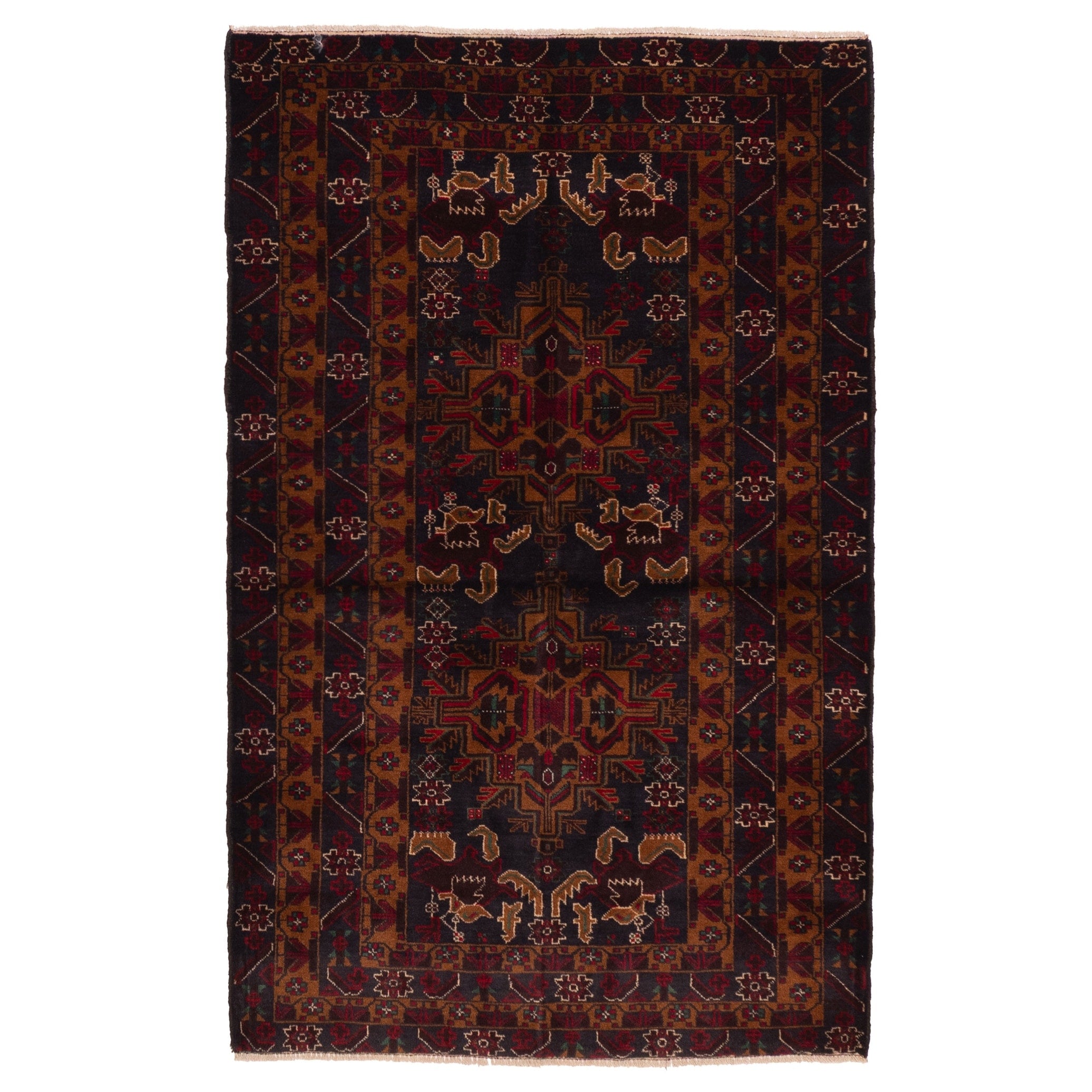 Ecarpetgallery Hand Knotted Teimani Dark Navy Wool Rug 310 X 60