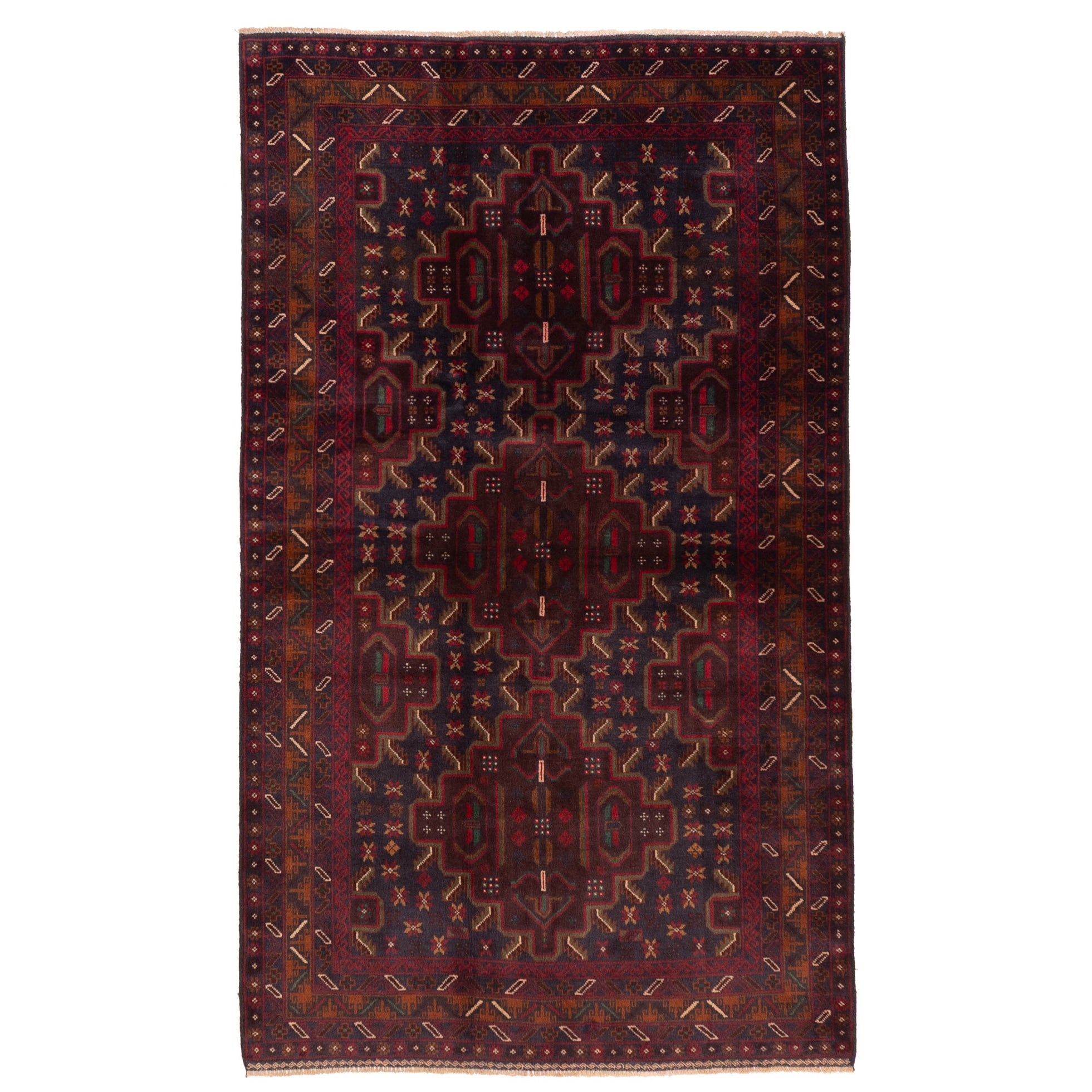 Ecarpetgallery Hand Knotted Teimani Dark Navy Wool Rug 310 X 65