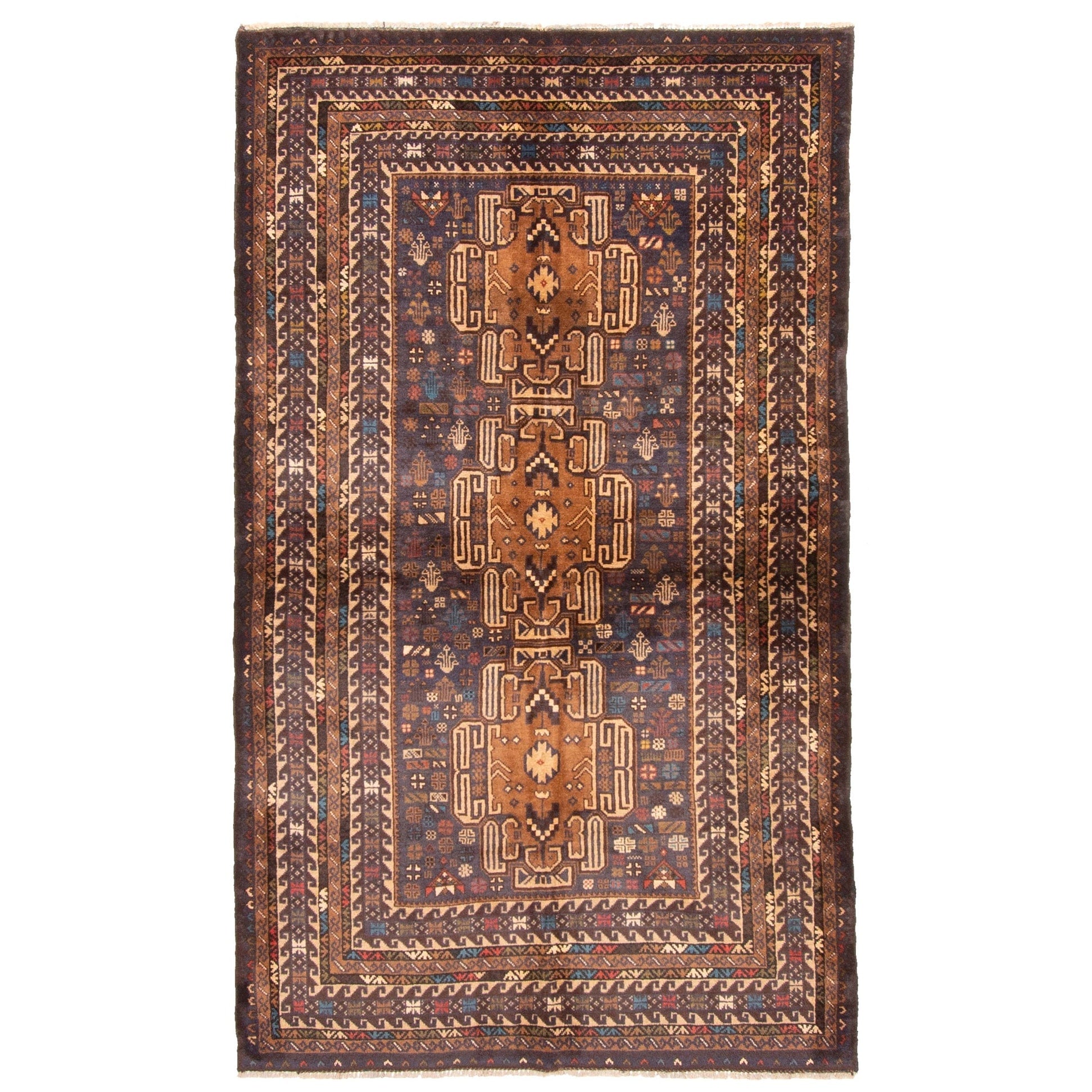 Ecarpetgallery Hand Knotted Teimani Dark Navy Wool Rug 310 X 66