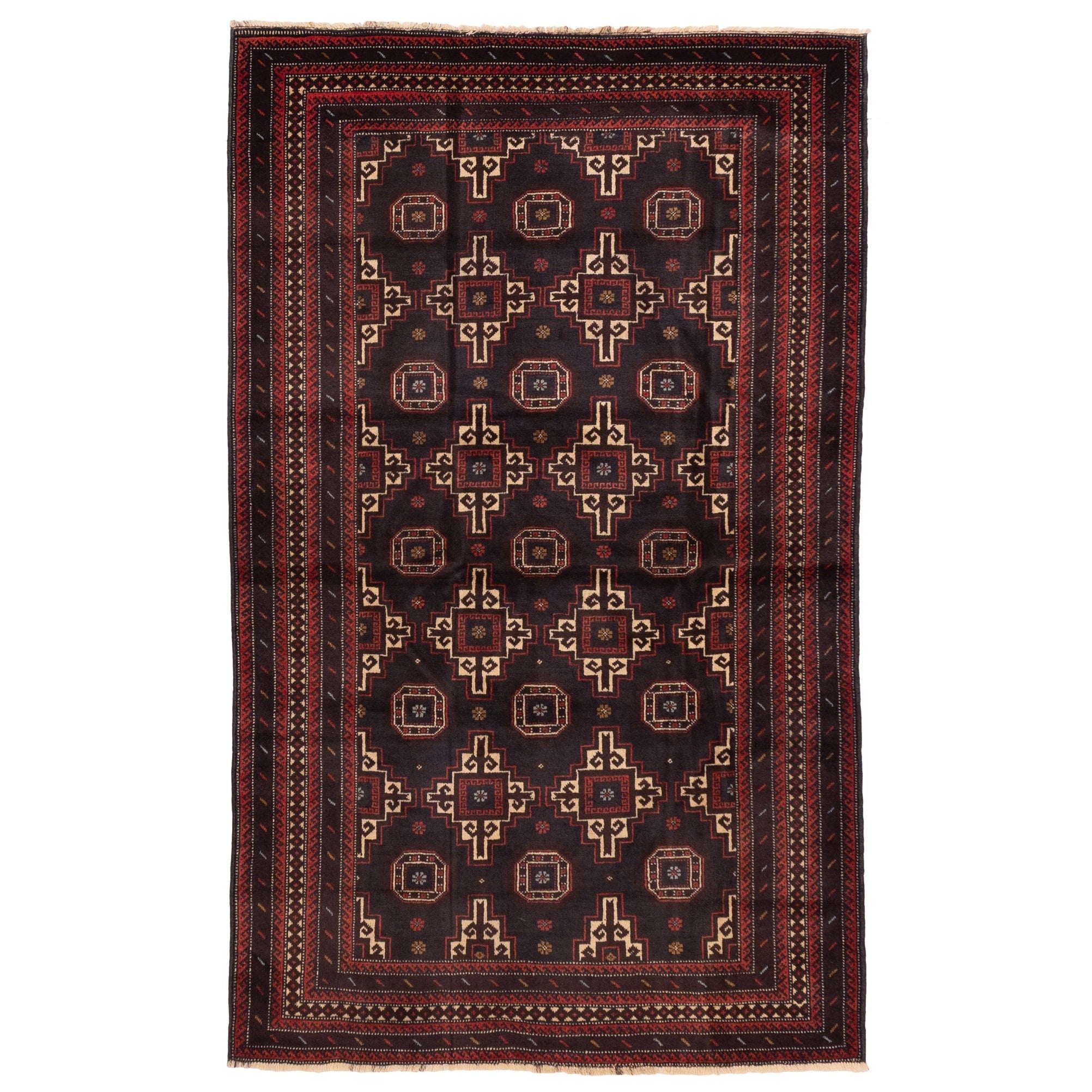 Ecarpetgallery Hand Knotted Teimani Dark Navy Wool Rug 42 X 69