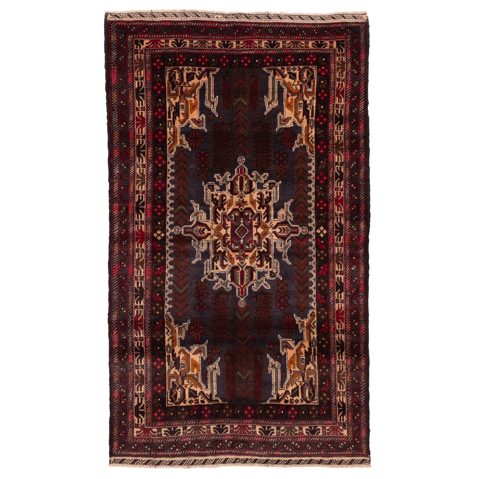 Ecarpetgallery Hand Knotted Teimani Dark Navy Wool Rug 310 X 65