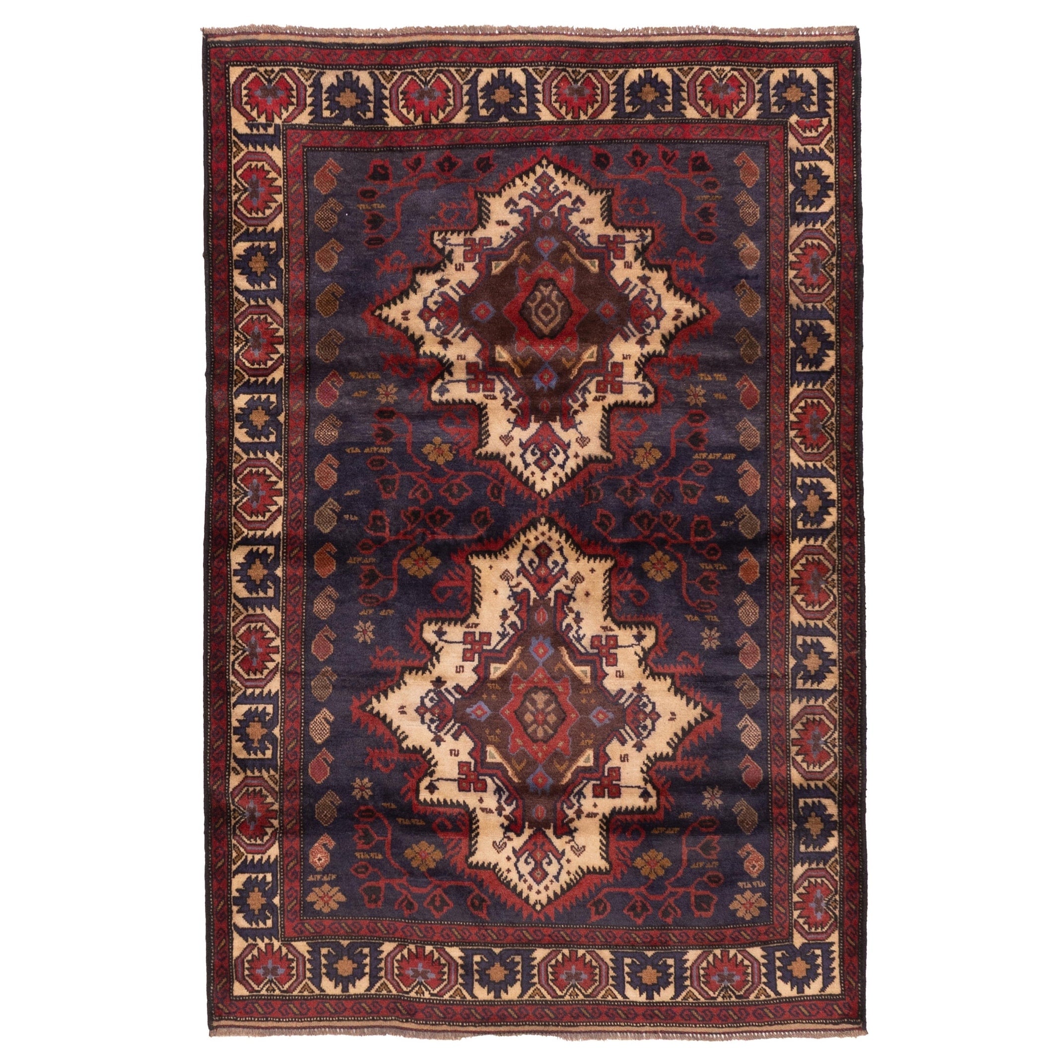 Ecarpetgallery Hand Knotted Teimani Dark Navy Wool Rug 41 X 65