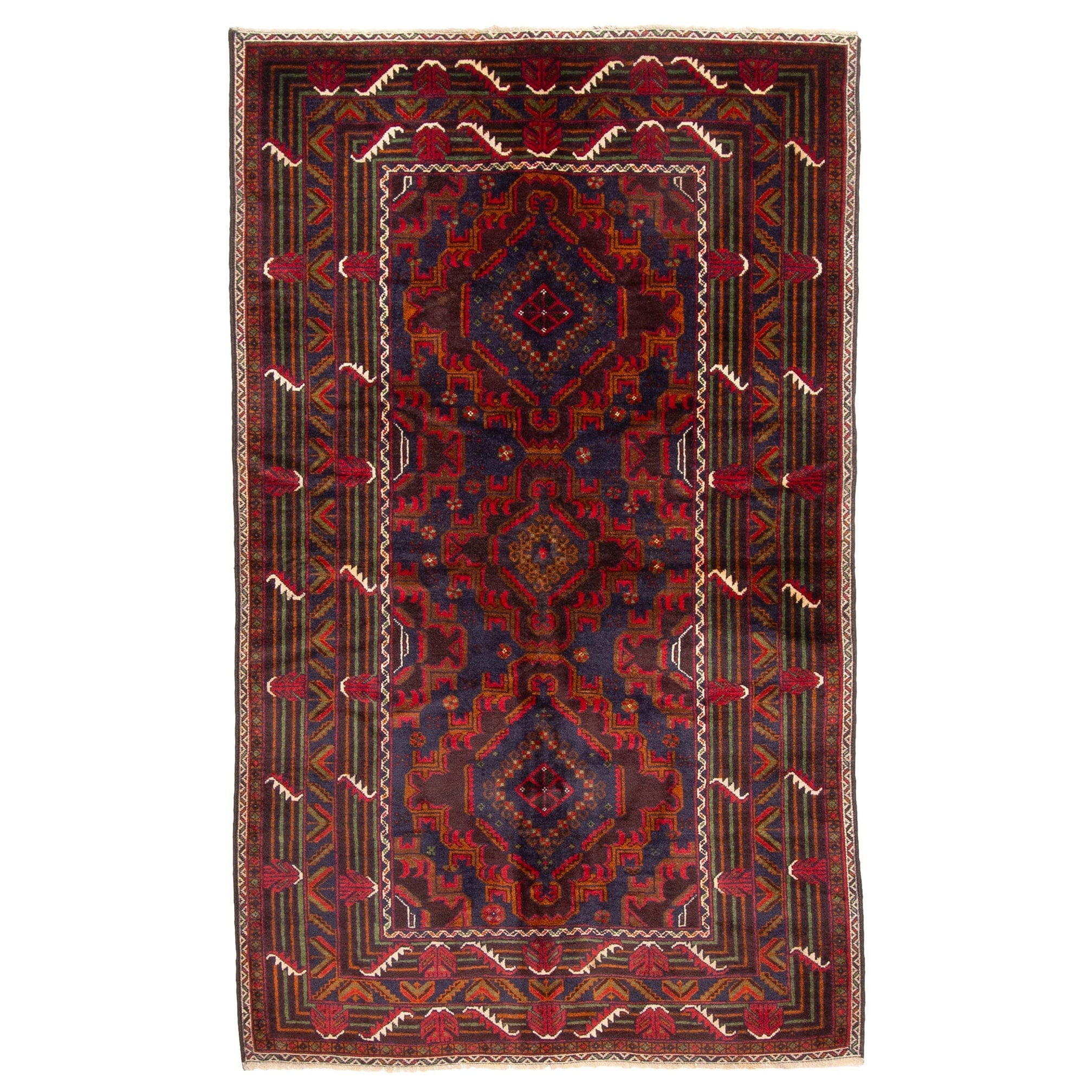 Ecarpetgallery Hand Knotted Teimani Dark Navy Wool Rug 39 X 64