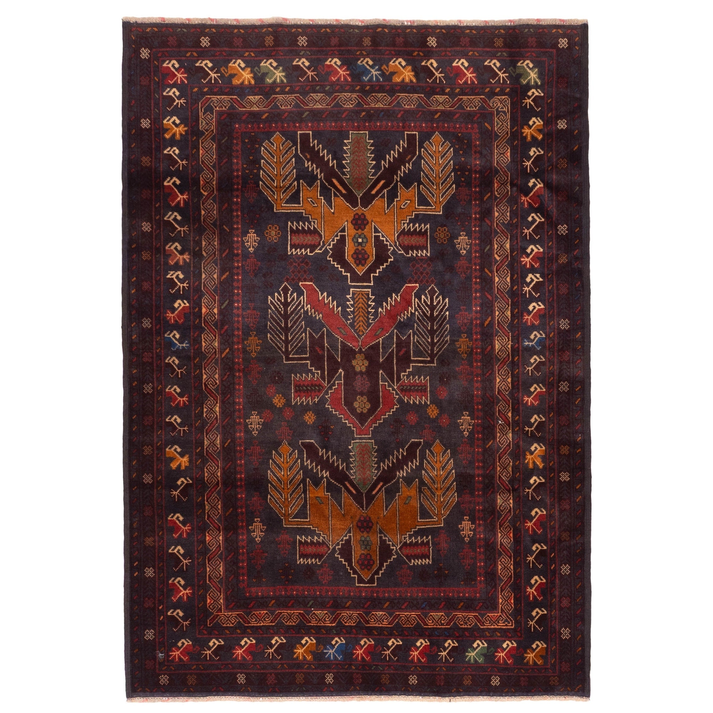 Ecarpetgallery Hand Knotted Teimani Dark Navy Wool Rug 42 X 61