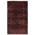 Ecarpetgallery Hand Knotted Teimani Dark Navy Dark Red Wool Rug 39 X 64