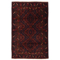Ecarpetgallery Hand Knotted Teimani Dark Navy Dark Red Wool Rug 310 X 65