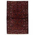 Ecarpetgallery Hand Knotted Teimani Dark Navy Dark Red Wool Rug 310 X 60