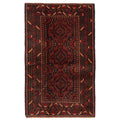 Ecarpetgallery Hand Knotted Teimani Dark Navy Dark Red Wool Rug 311 X 62