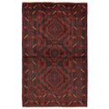 Ecarpetgallery Hand Knotted Teimani Dark Navy Dark Red Wool Rug 42 X 65