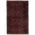 Ecarpetgallery Hand Knotted Teimani Dark Navy Dark Red Wool Rug 39 X 63