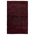 Ecarpetgallery Hand Knotted Teimani Dark Navy Red Wool Rug 40 X 66
