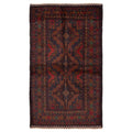 Ecarpetgallery Hand Knotted Teimani Dark Navy Red Wool Rug 310 X 68