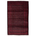 Ecarpetgallery Hand Knotted Teimani Dark Navy Red Wool Rug 41 X 68