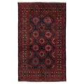 Ecarpetgallery Hand Knotted Teimani Dark Navy Red Wool Rug 40 X 69