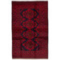 Ecarpetgallery Hand Knotted Teimani Dark Navy Red Wool Rug 41 X 64