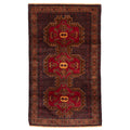 Ecarpetgallery Hand Knotted Teimani Dark Navy Red Wool Rug 37 X 63