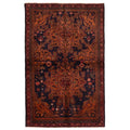 Ecarpetgallery Hand Knotted Teimani Dark Navy Rust Wool Rug 36 X 56