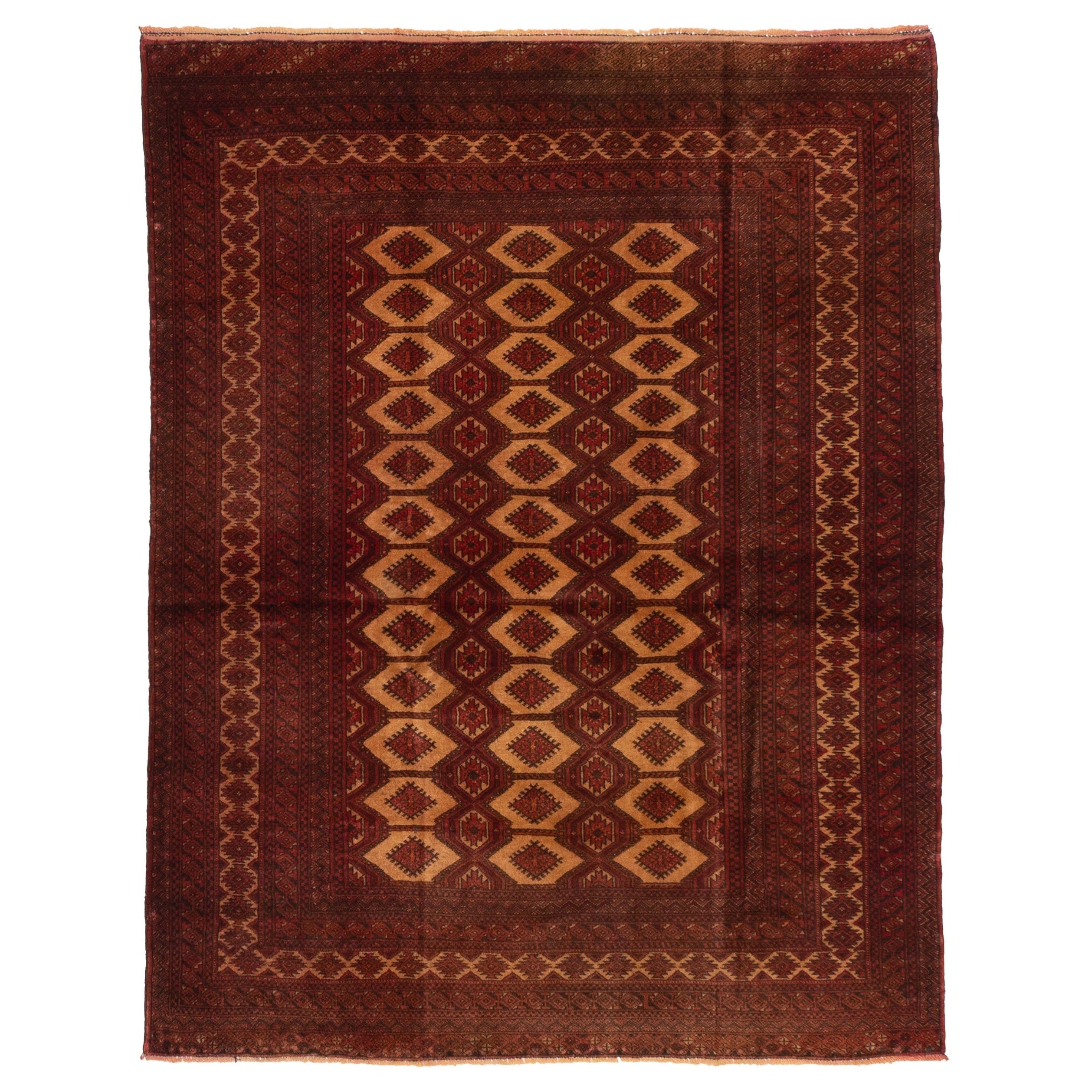 Ecarpetgallery Hand Knotted Teimani Dark Red Wool Rug 43 X 53