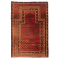 Ecarpetgallery Hand Knotted Teimani Dark Red Wool Rug 31 X 45