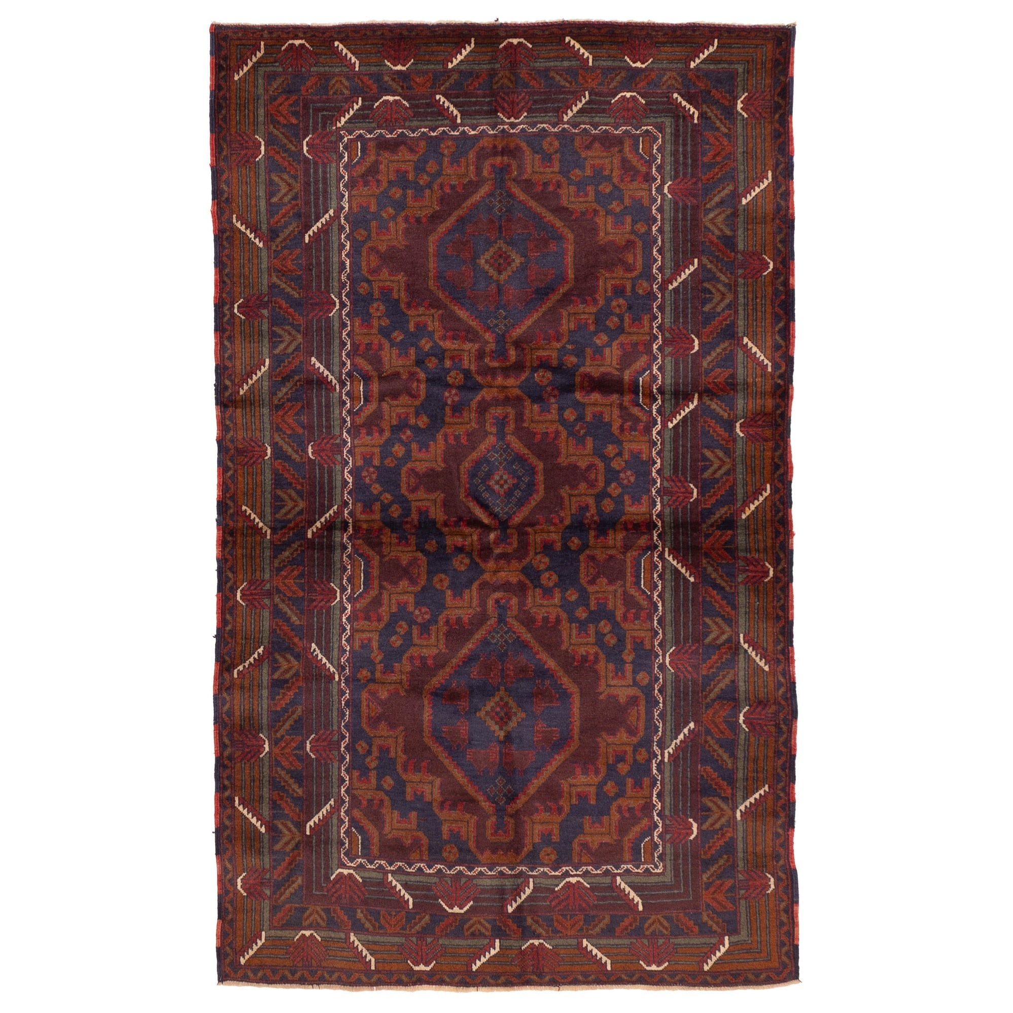 Ecarpetgallery Hand Knotted Teimani Dark Red Wool Rug 310 X 64