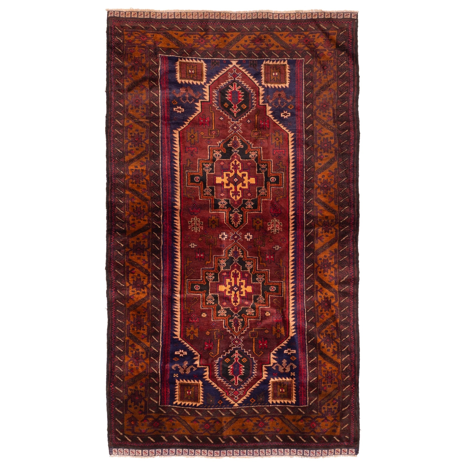 Ecarpetgallery Hand Knotted Teimani Dark Red Wool Rug 46 X 711