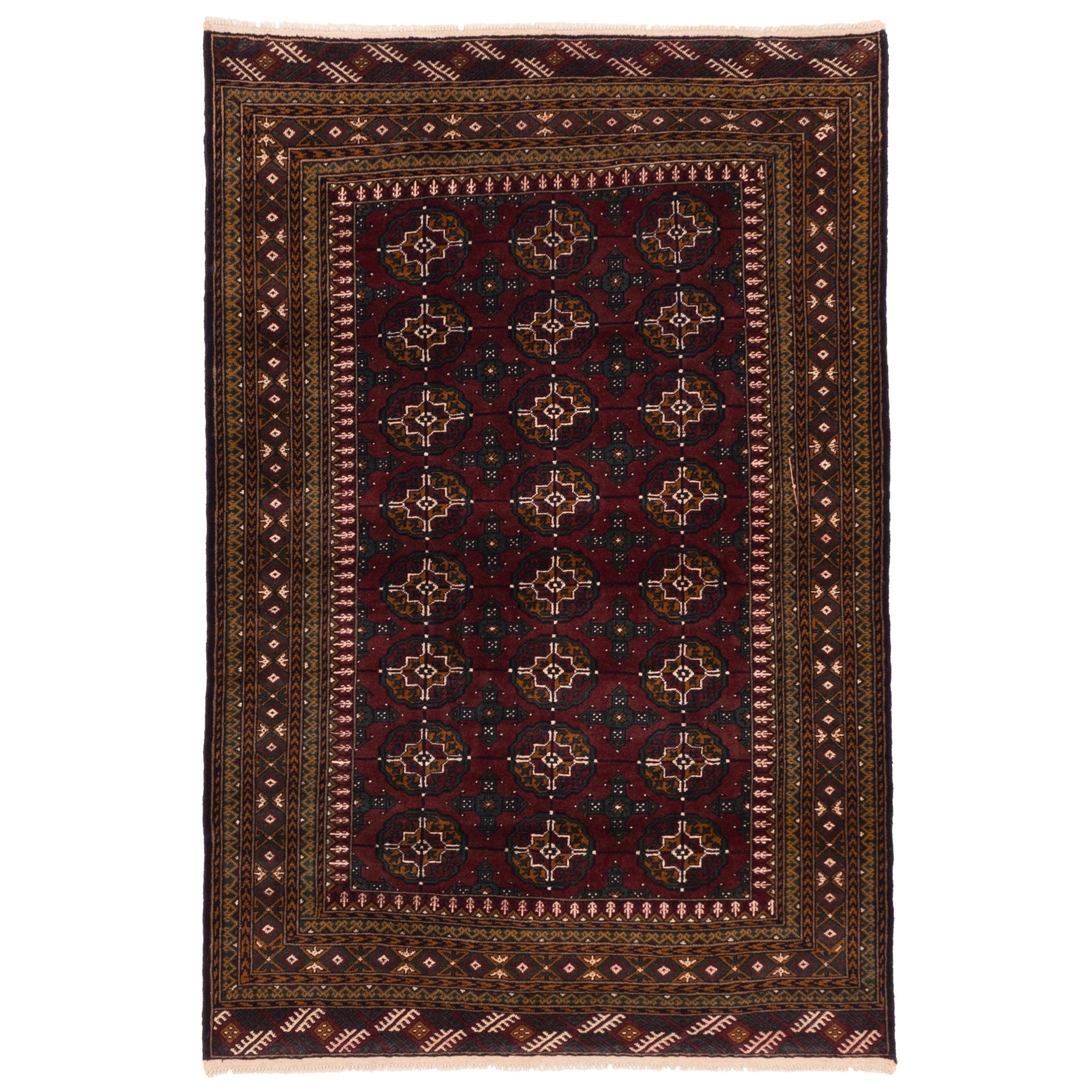 Ecarpetgallery Hand Knotted Teimani Dark Red Wool Rug 40 X 510