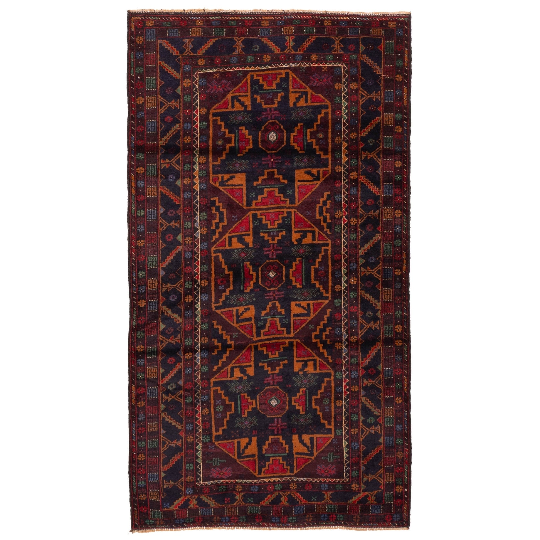 Ecarpetgallery Hand Knotted Teimani Dark Red Wool Rug 311 X 71