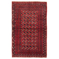 Ecarpetgallery Hand Knotted Teimani Dark Red Wool Rug 310 X 63