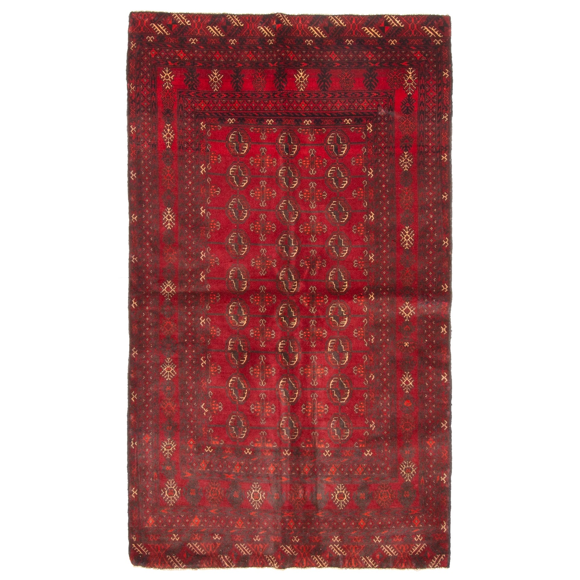 Ecarpetgallery Hand Knotted Teimani Dark Red Wool Rug 39 X 64