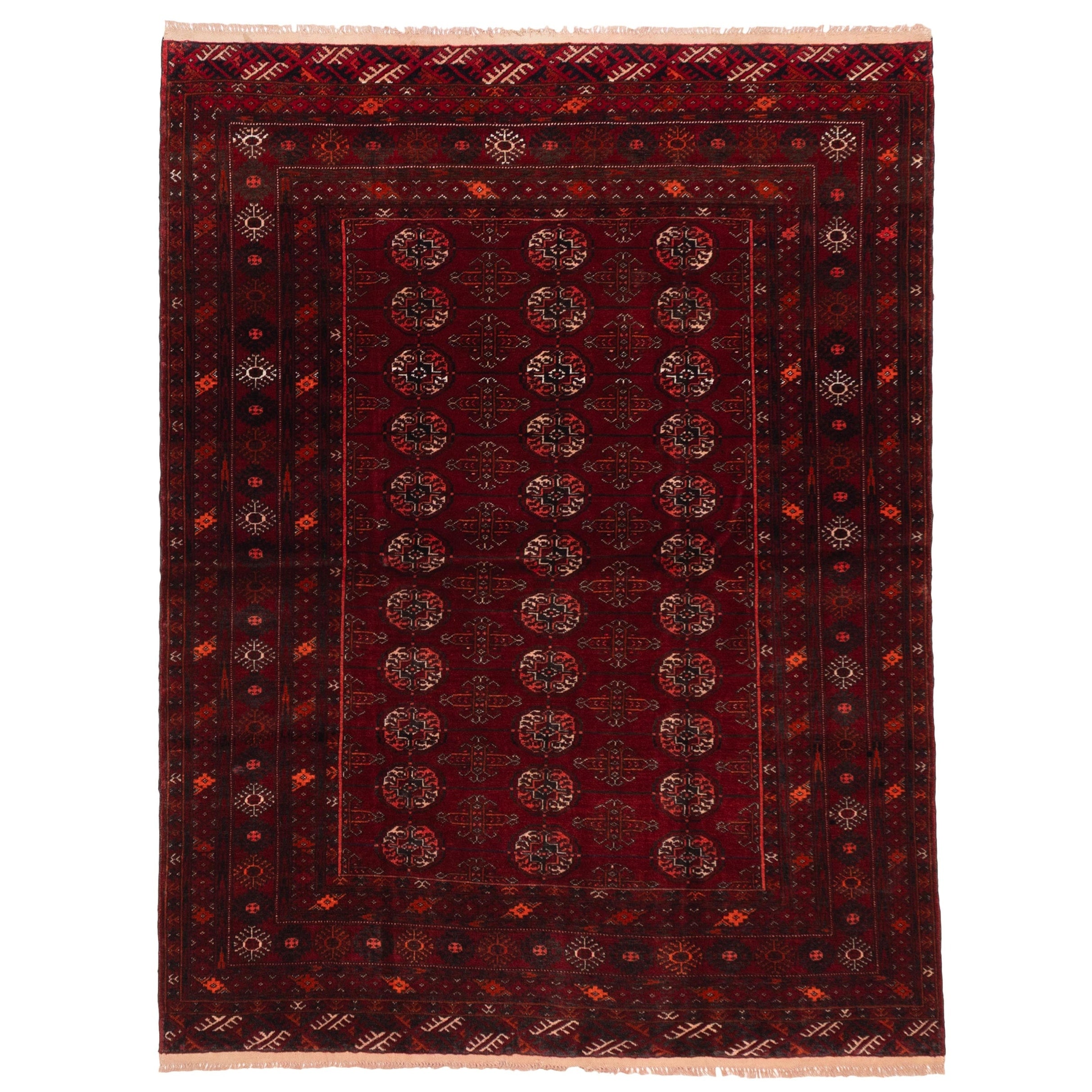 Ecarpetgallery Hand Knotted Teimani Dark Red Wool Rug 42 X 57