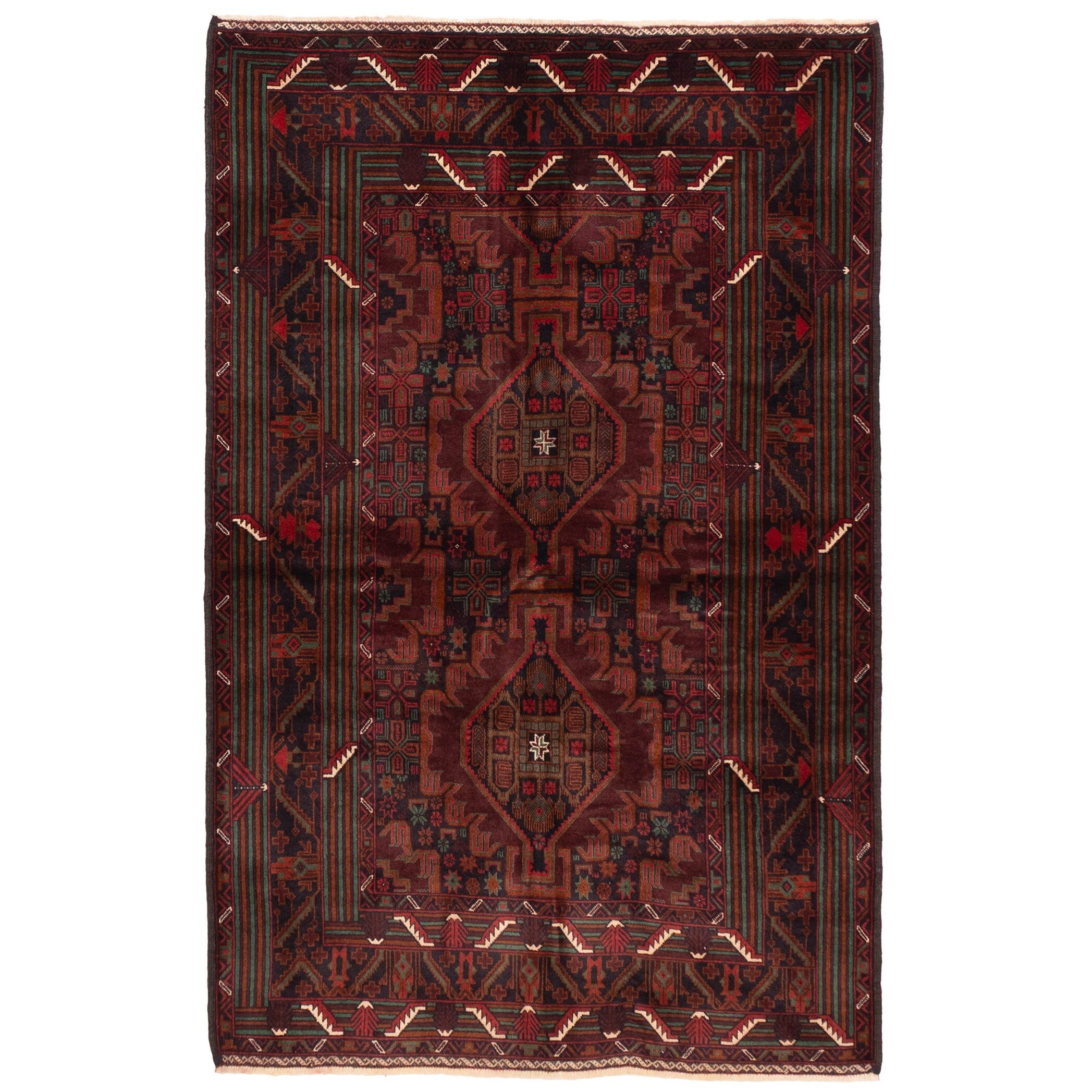 Ecarpetgallery Hand Knotted Teimani Dark Red Wool Rug 40 X 64